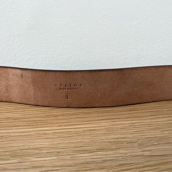 Celine Brown Leather Belt with Silver Hardware - Picture 6 of 7